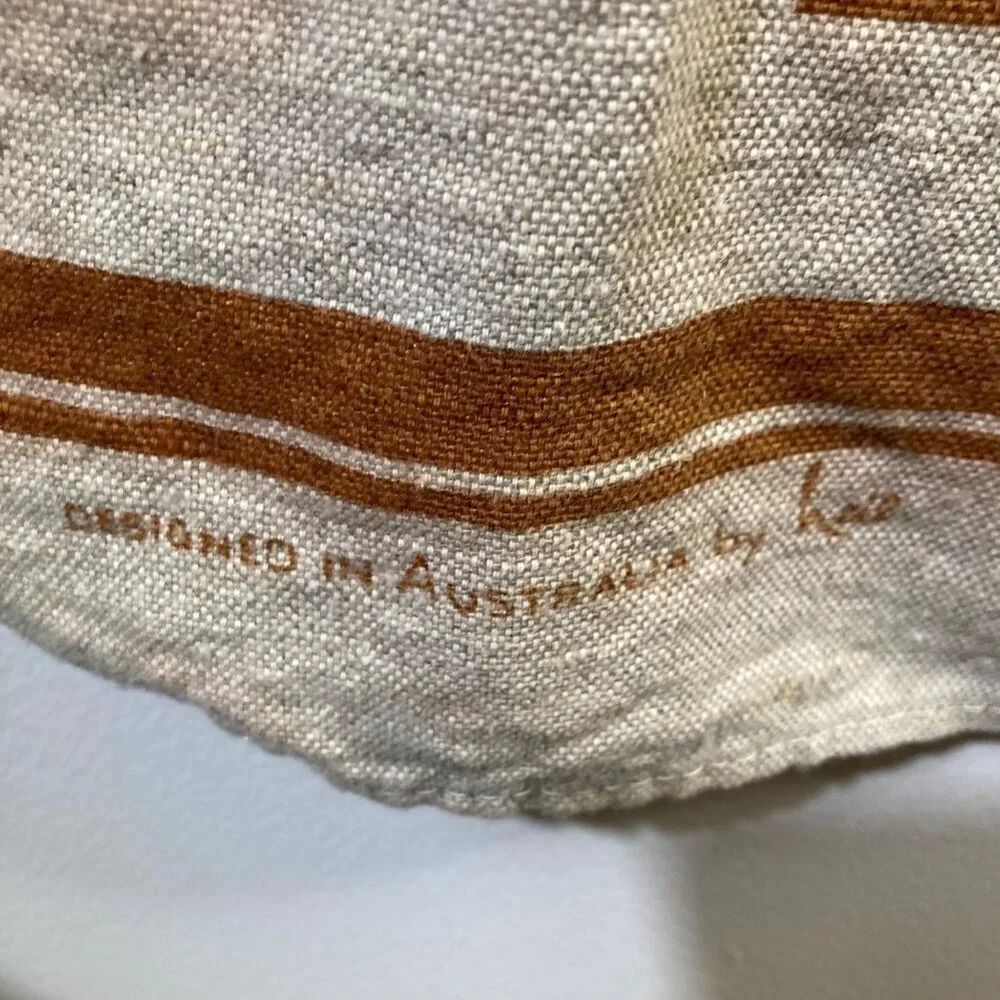 Melbourne Australia‎ Linen Tablecloth by Heil Flinders Station More Tan 47 x 50